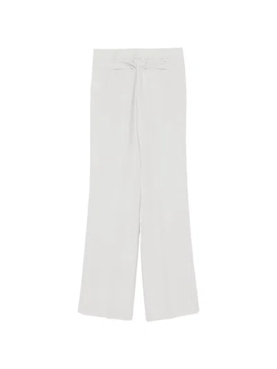 Cenere Trousers With Pockets And Crease In White