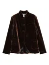 Cenere Velvet Jacket In Brown