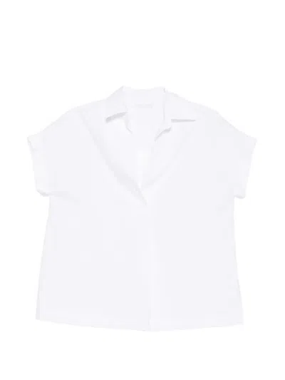 Cenere V-neck Blouse In White