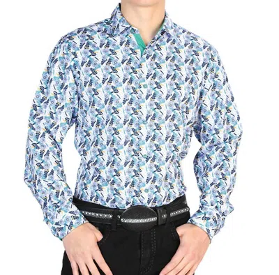 Centenario Casual Long Sleeve Shirt In Blue
