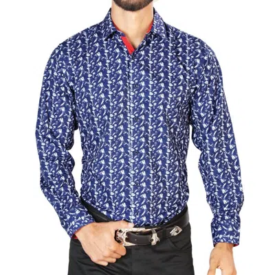 Centenario Casual Long Sleeve Shirt In Blue