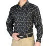 Centenario Casual Long Sleeve Shirt In Blue In Black