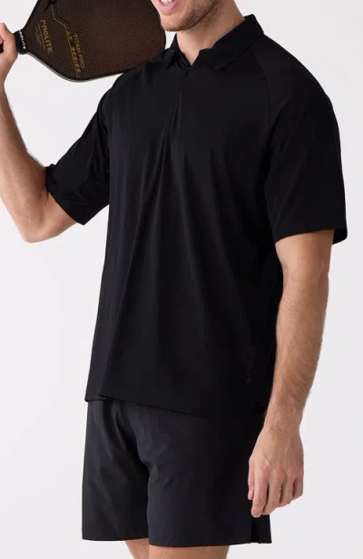 Centerline Athletics Airlite Polo Shirt In Black