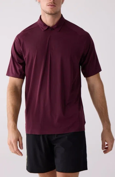 Centerline Athletics Airlite Polo Shirt In Brown