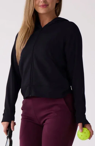 Centerline Athletics Après Full Zip Hood In Black