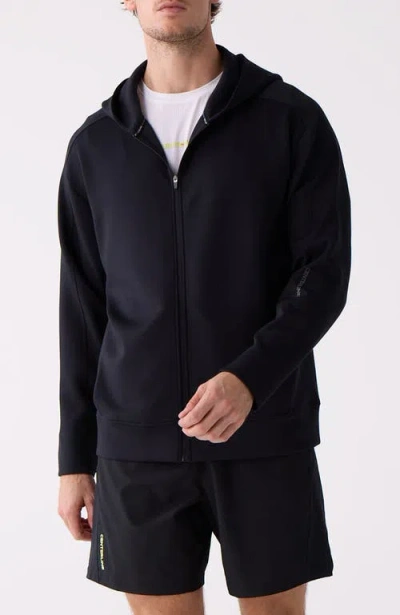 Centerline Athletics Après Full Zip Hood In Black