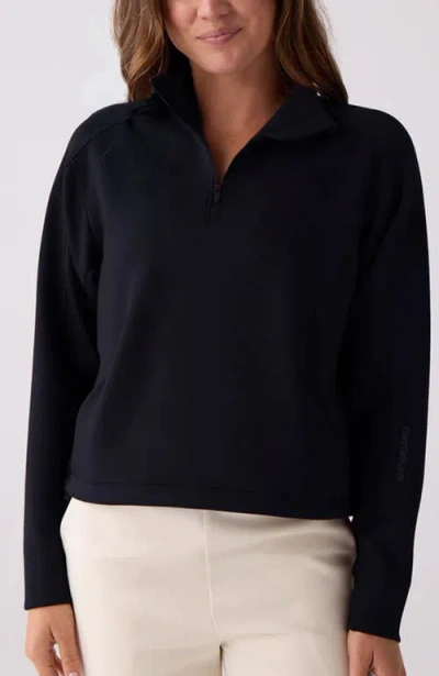 Centerline Athletics Après Quarter Zip In Black