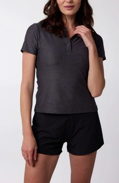 Centerline Athletics Cross-sport Tech Pique Polo In Black