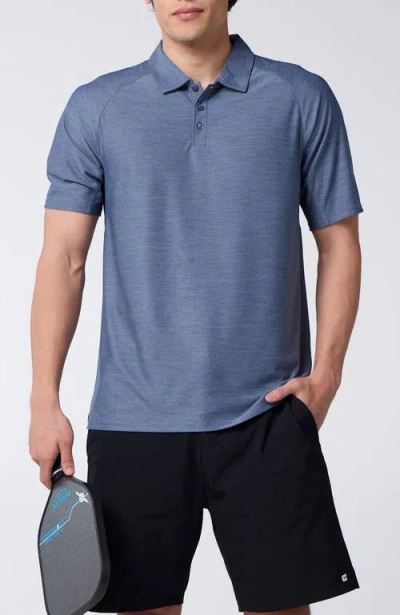 Centerline Athletics Cross-sport Tech Pique Polo In Blue