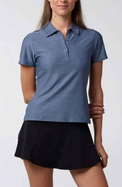 Centerline Athletics Cross-sport Tech Pique Polo In Blue