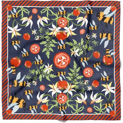 Centinelle Bumblebees Cotton Silk Bandana In Multi