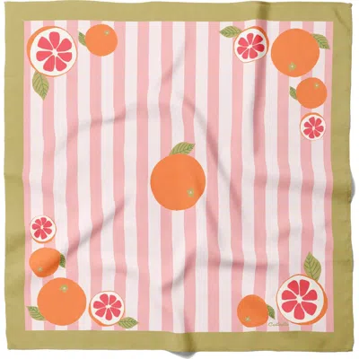 Centinelle California Pomelo Cotton Silk Bandana In Pink