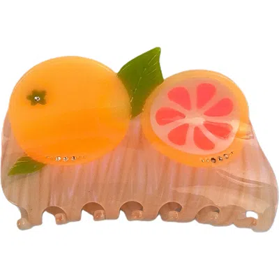 Centinelle California Pomelo Hair Claw In Orange