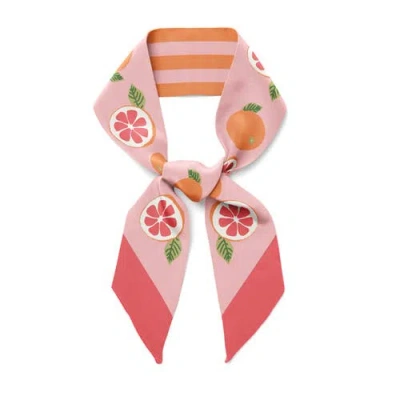 Centinelle California Pomelo Twilly Ribbon Scarf In Pink