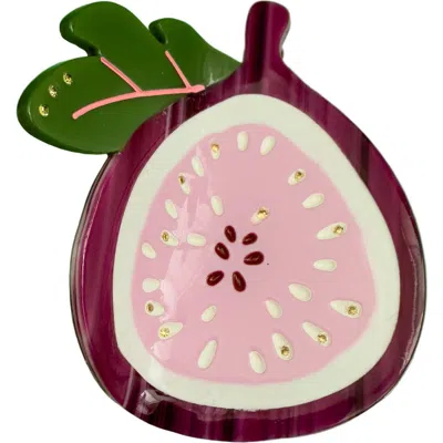 Centinelle Fig Hair Claw In Brown