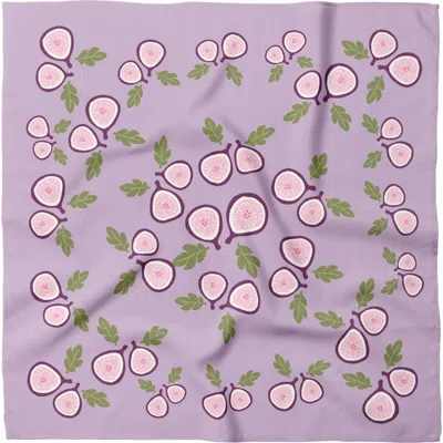 Centinelle Fig Silk Medium Square Scarf In Purple