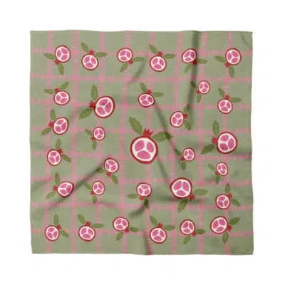 Centinelle Pomegranate Cotton Silk Bandana In Sand