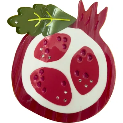 Centinelle Pomegranate Hair Claw In Burgundy