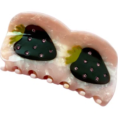 Centinelle Strawberries Hair Claw In Pink