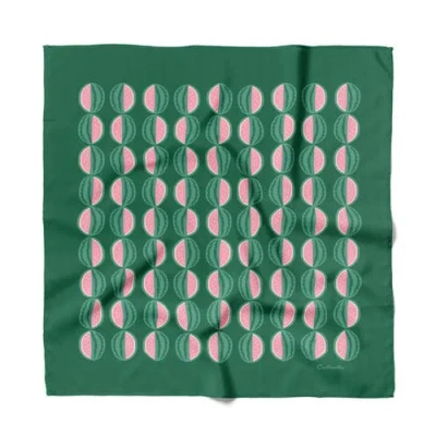 Centinelle Watermelon Cotton Silk Bandana In Brown