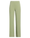 Cento X Cento Woman Pants Sage Green Size M Polyester, Elastane In Green