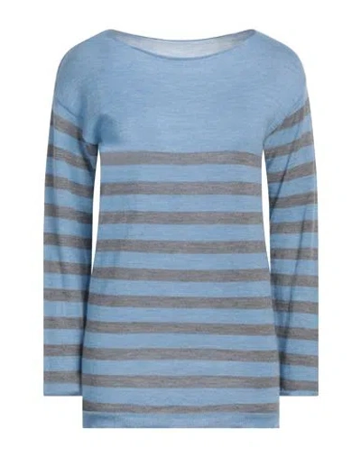 Cento X Cento Woman Sweater Sky Blue Size 2 Merino Wool