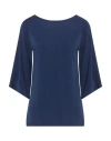 Cento X Cento Woman Top Navy Size 1 Polyester, Elastane In Navy
