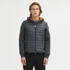 CENTOGRAMMI CHIC GRAY PUFFER JACKET WITH FRONT ZIP CLOSURE