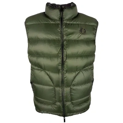 Pre-owned Centogrammi Chic Reversible Green & Grey Duck Down Vest