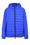 Centogrammi Down Jacket With Zip - Royal Blue In Blue