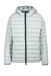 Centogrammi Down Jacket With Zip - White In White