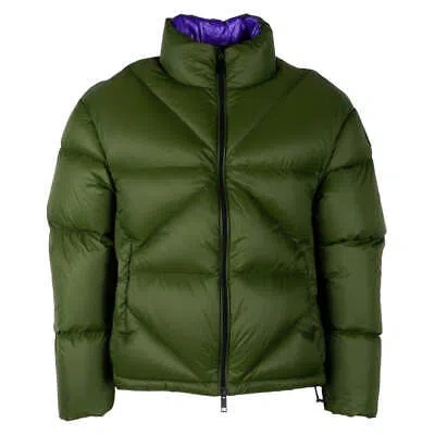 Pre-owned Centogrammi Emerald Nylon Puffer Jacket With Duck Down Padding In Green