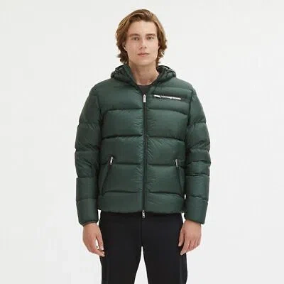 Pre-owned Centogrammi Sleek Dark Green Hooded Winter Jacket
