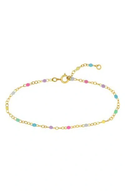 Central Park Enamel Chain Bracelet In Gold Multicolor