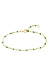 Central Park Enamel Chain Bracelet In Green