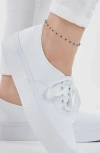 Central Park Enamel Station Chain Anklet In Blue