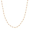 Central Park Enamel Station Chain Necklace In Red