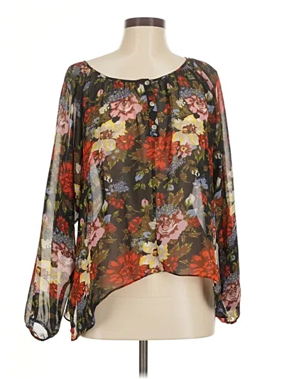 Pre-owned Central Park West 3/4 Sleeve Blouse In Black