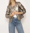 Central Park West Arden Vegan Lady Jacket In Silver