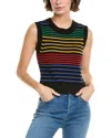Central Park West Arie Rainbow Stripe Sweater
