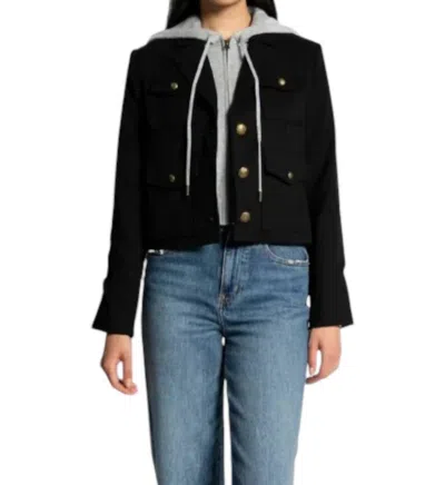 Central Park West Arlo Cropped Dickie Jacket In Black