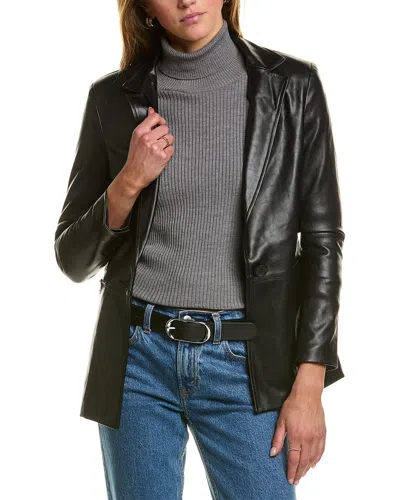 Central Park West Perry St Vegan Blazer In Black
