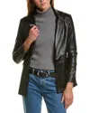 Central Park West Perry St Vegan Blazer In Black In Black
