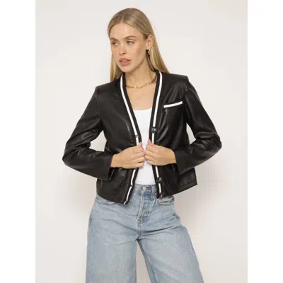 Central Park West Beatrix Vegan Jacket In Black