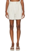 Central Park West Beckett Linen Shorts In 亚麻