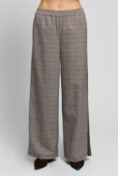 Central Park West Birch Suiting Track Pant In Brown