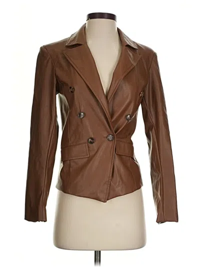 Central Park West Blazer Jacket In Brown