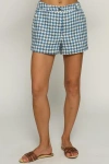 Central Park West Bright Tweed Shorts In Blue