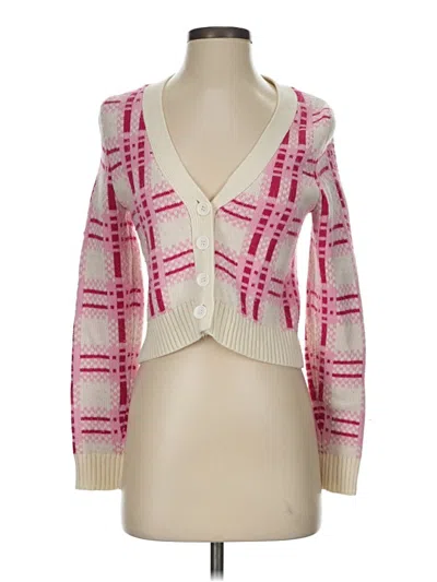 Pre-owned Central Park West Cardigan Sweater In Pink