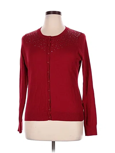 Pre-owned Central Park West Cardigan Sweater In Red